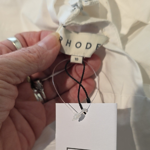 NEW $445 RHODE WHITE LOLITA COTTON SLEEVELESS MIDI DRESS SIZE 10 - Picture 8 of 12